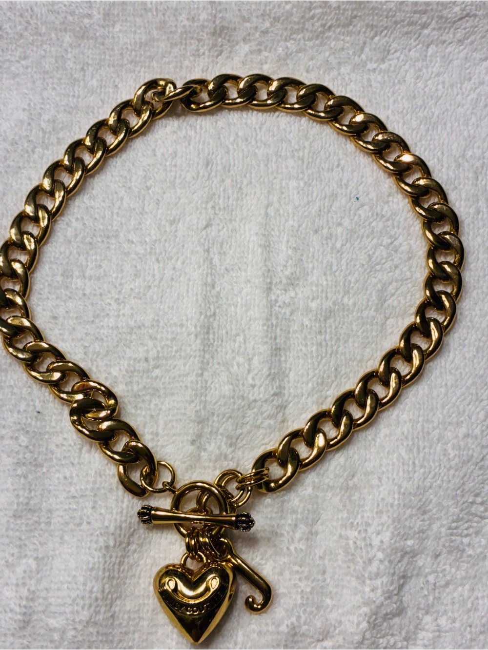 Juicy Couture Gold-Tone Heart & J Charm Necklace - Women Jewelry